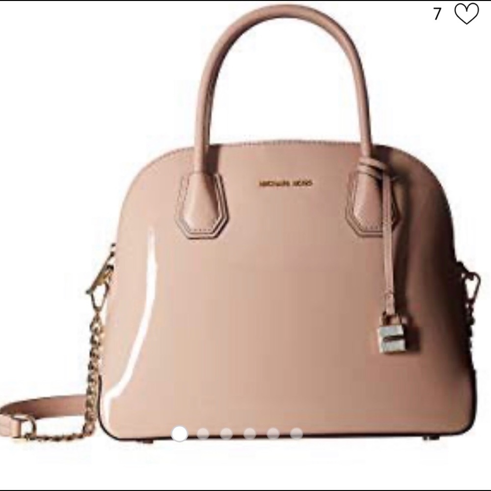 Michael Kors Mercer Patent Dome Satchel